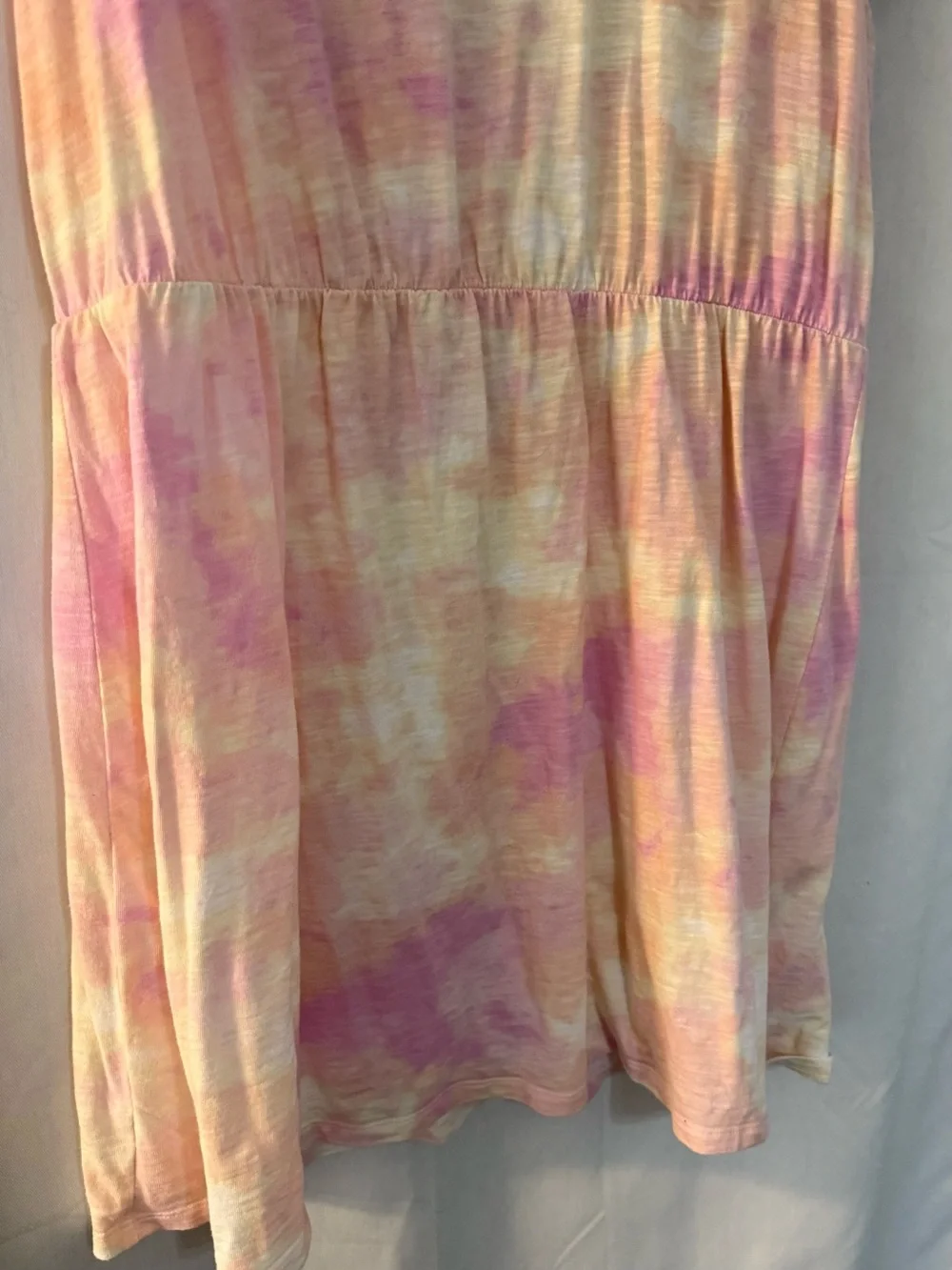 Old Navy Pastel Tie-Dye Short Sleeve Dress - Pink & Cream